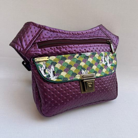Special Japanese Flowers Vegan Leatherette Unique Piece No. 13011