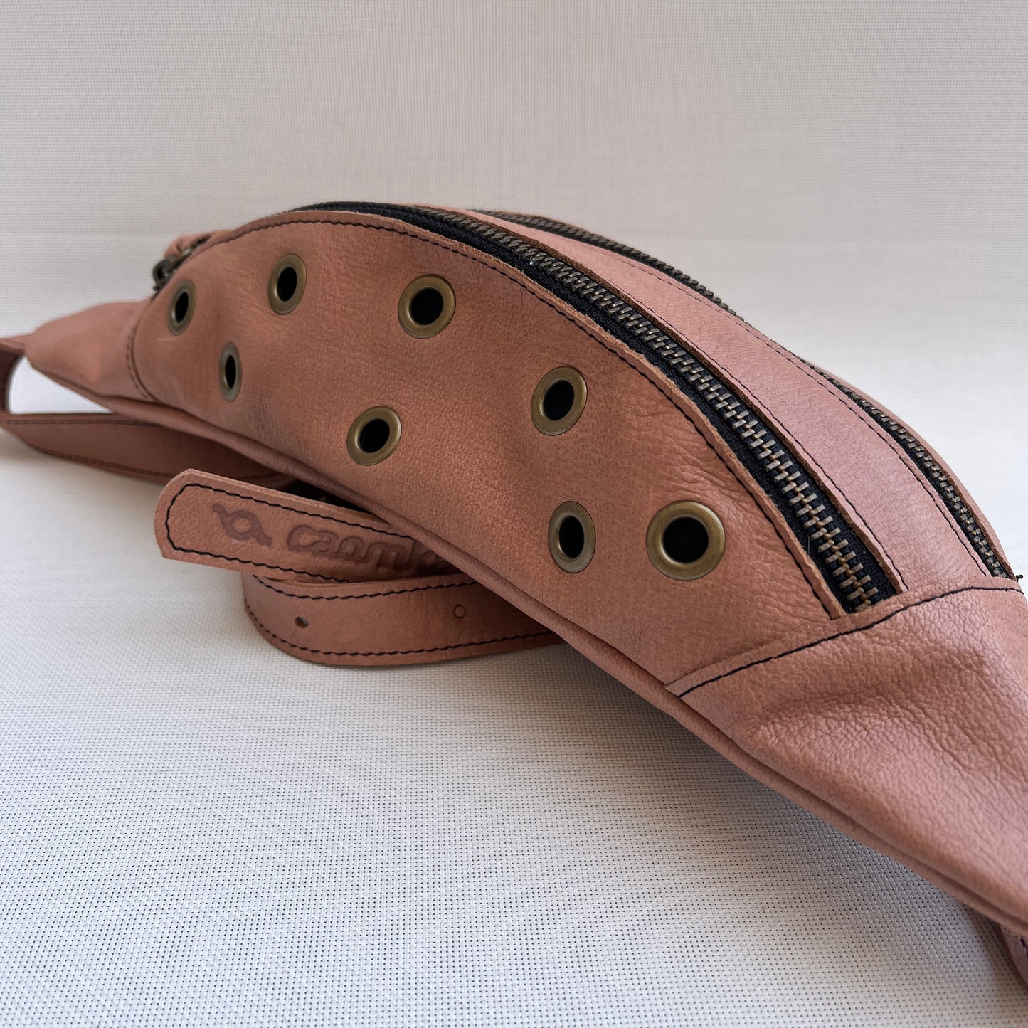 Premium Retro Chic Pale Pink Natural BioCuir® Leather Exclusive Piece No. 12965