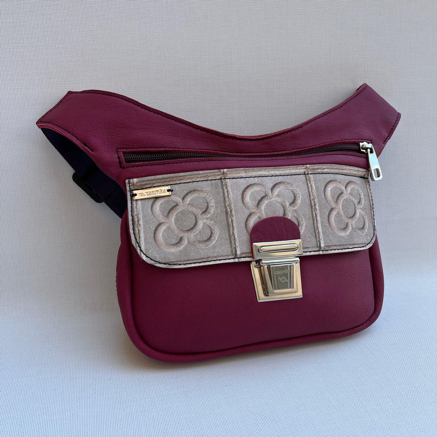 Special Bordeaux &amp; Panot Natural leather BioCuir® Exclusive Piece No. 12163