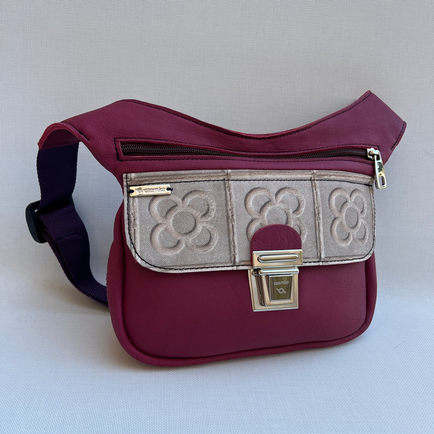 Special Bordeaux &amp; Panot Natural leather BioCuir® Exclusive Piece No. 12163