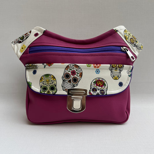 Special Mexican Skulls Vegan Leather Unique Piece No. 11355