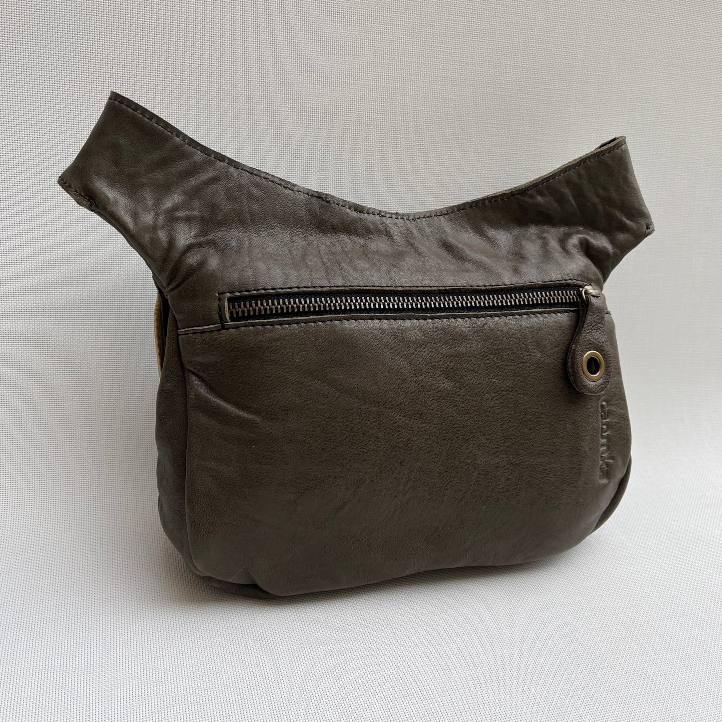 Special Green Kaki BioCuir® natural leather Unique Piece No. 10518