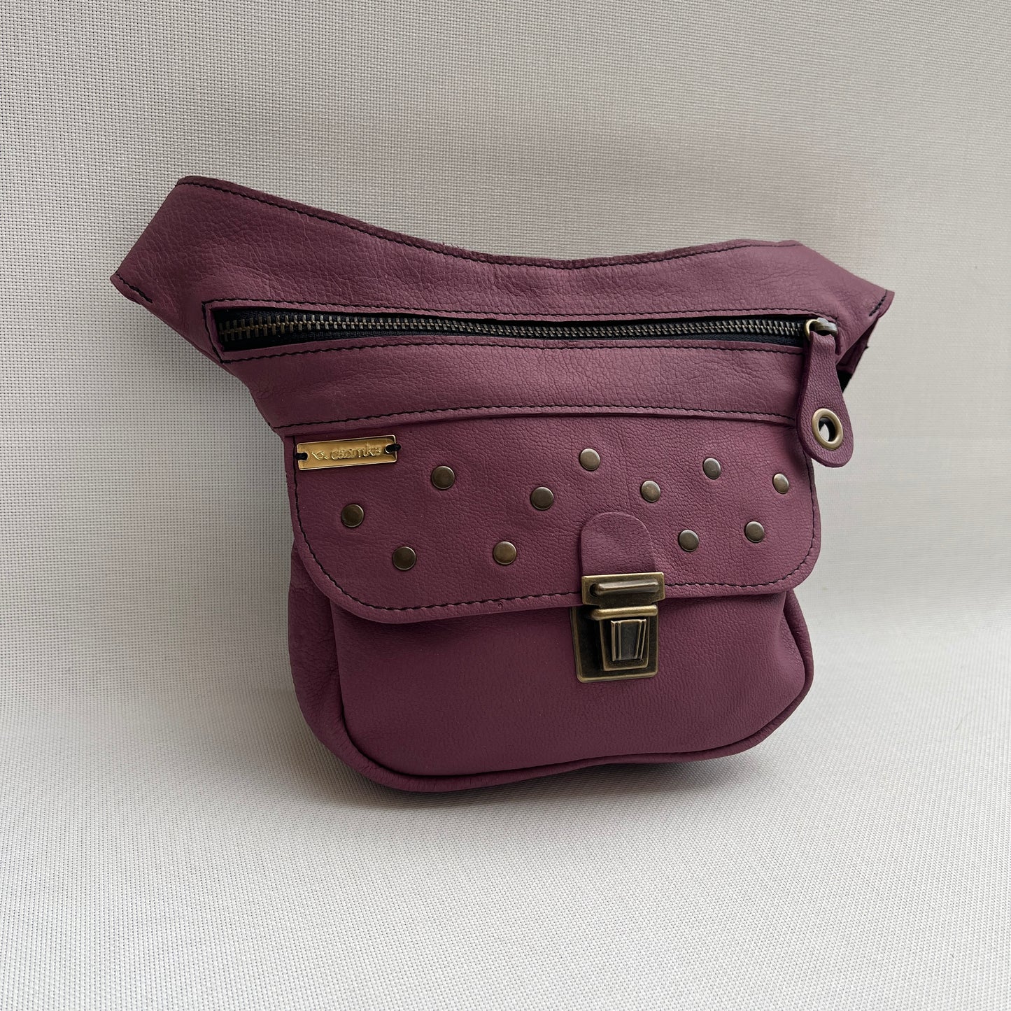 Mini Premium Purple &amp; Old Gold Natural BioCuir® Leather Exclusive Part No. 13139