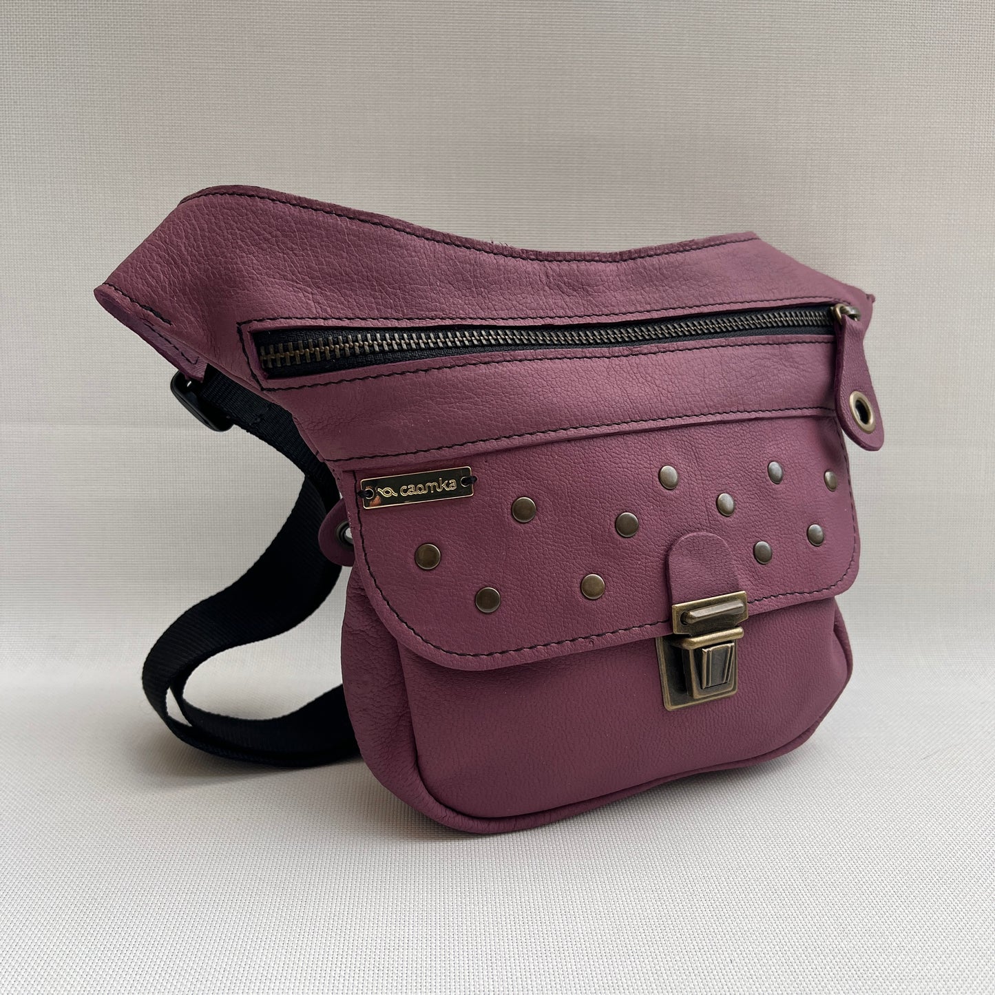 Mini Premium Purple &amp; Old Gold Natural BioCuir® Leather Exclusive Part No. 13139