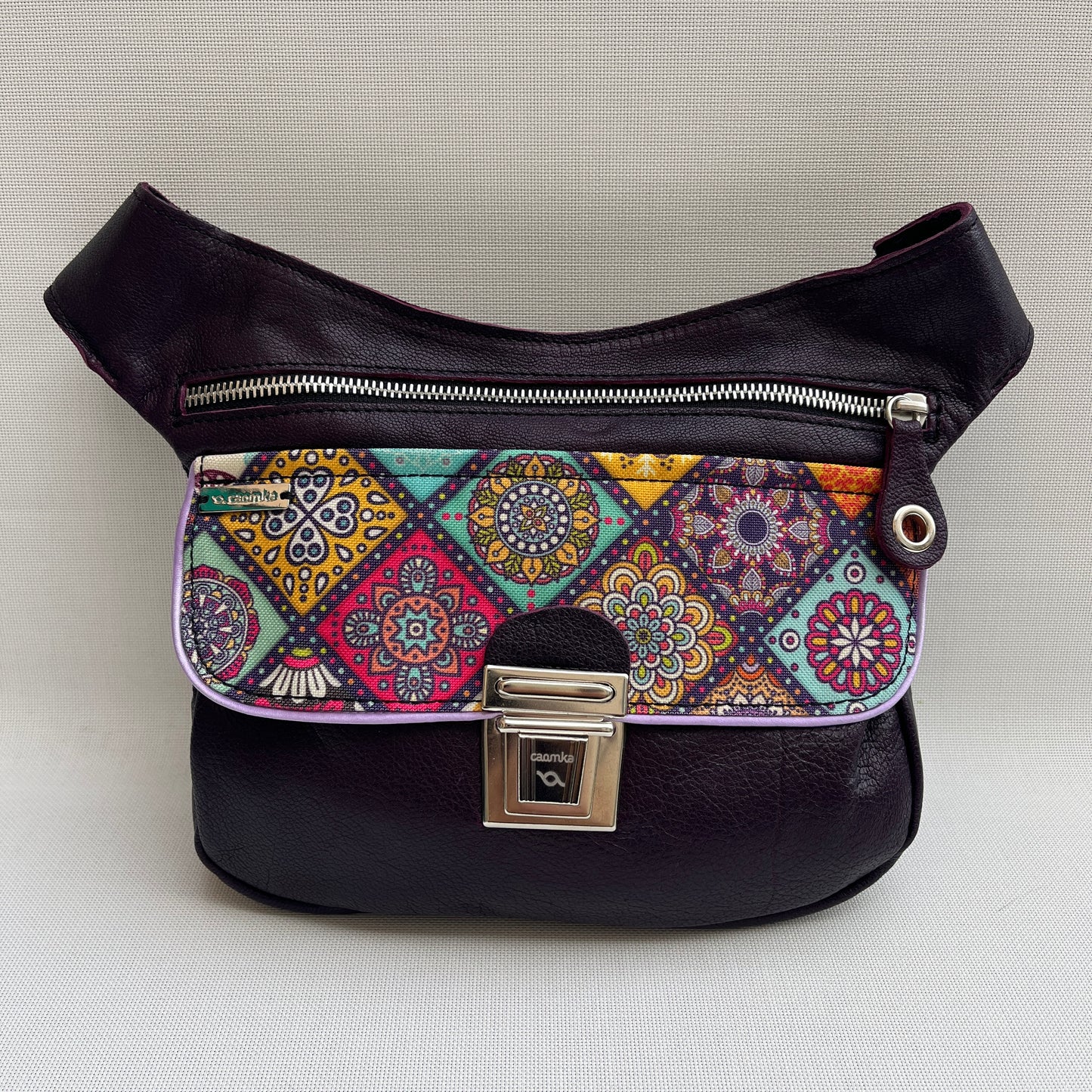 Special Dark Purple & Mandalas · Piel natural BioCuir® · Pieza Única Núm. 13143