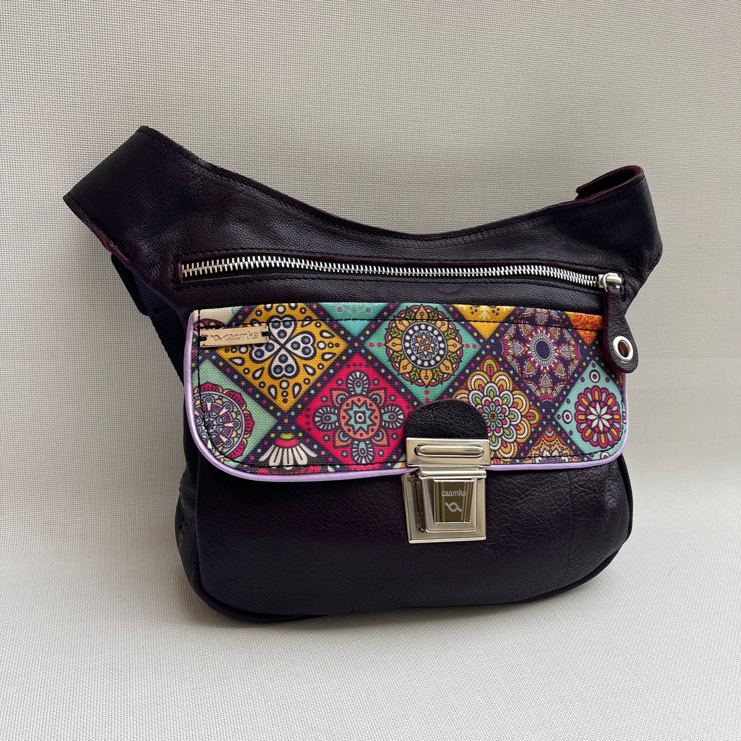 Special Dark Purple & Mandalas · Piel natural BioCuir® · Pieza Única Núm. 13143