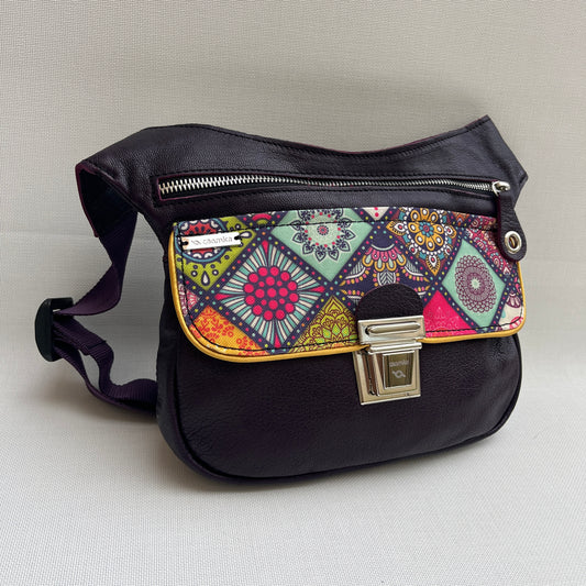 Special Dark Purple & Mandalas · Piel natural BioCuir® · Pieza Única Núm. 13227