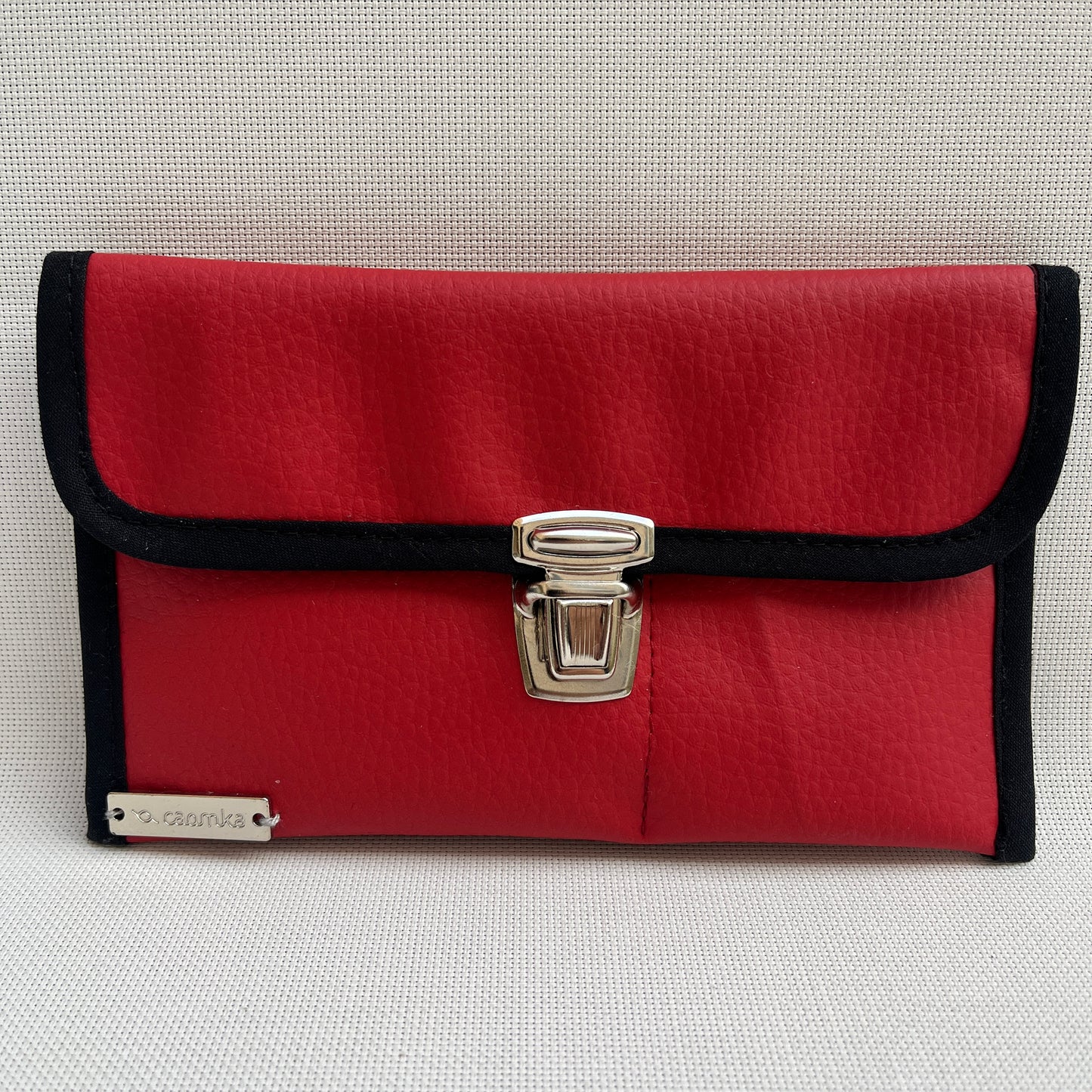 CAOMKA Flat Coin Purse Leatherette Unique Piece No. 13113