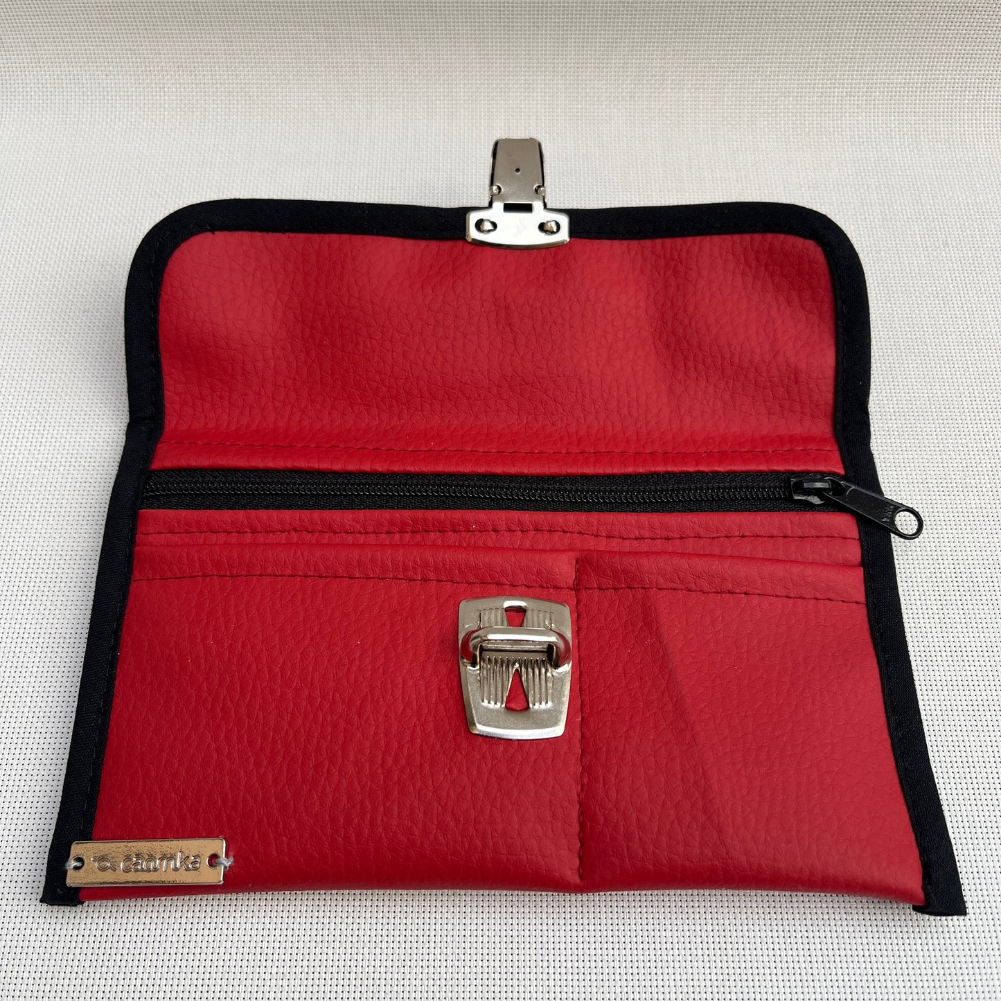CAOMKA Flat Coin Purse Leatherette Unique Piece No. 13113