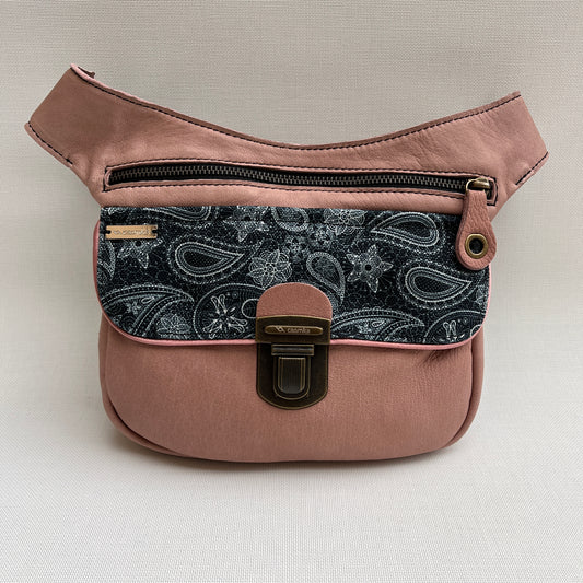 Special Pale Pink Plus Natural leather BioCuir® Unique Piece No. 11416