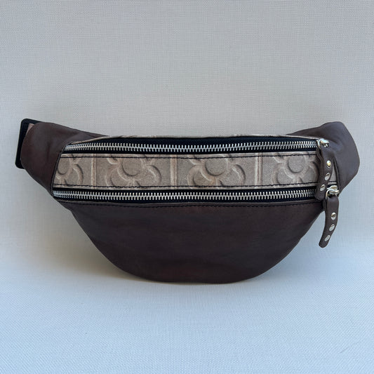 Retro Chic Special Taupe Panot BioCuir® natural leather Exclusive Piece No. 12285