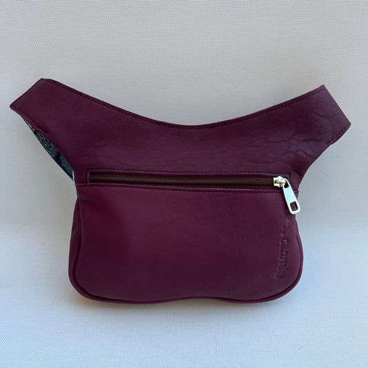Special Bordeaux &amp; Mandalas BioCuir® natural leather Unique Piece No. 12305