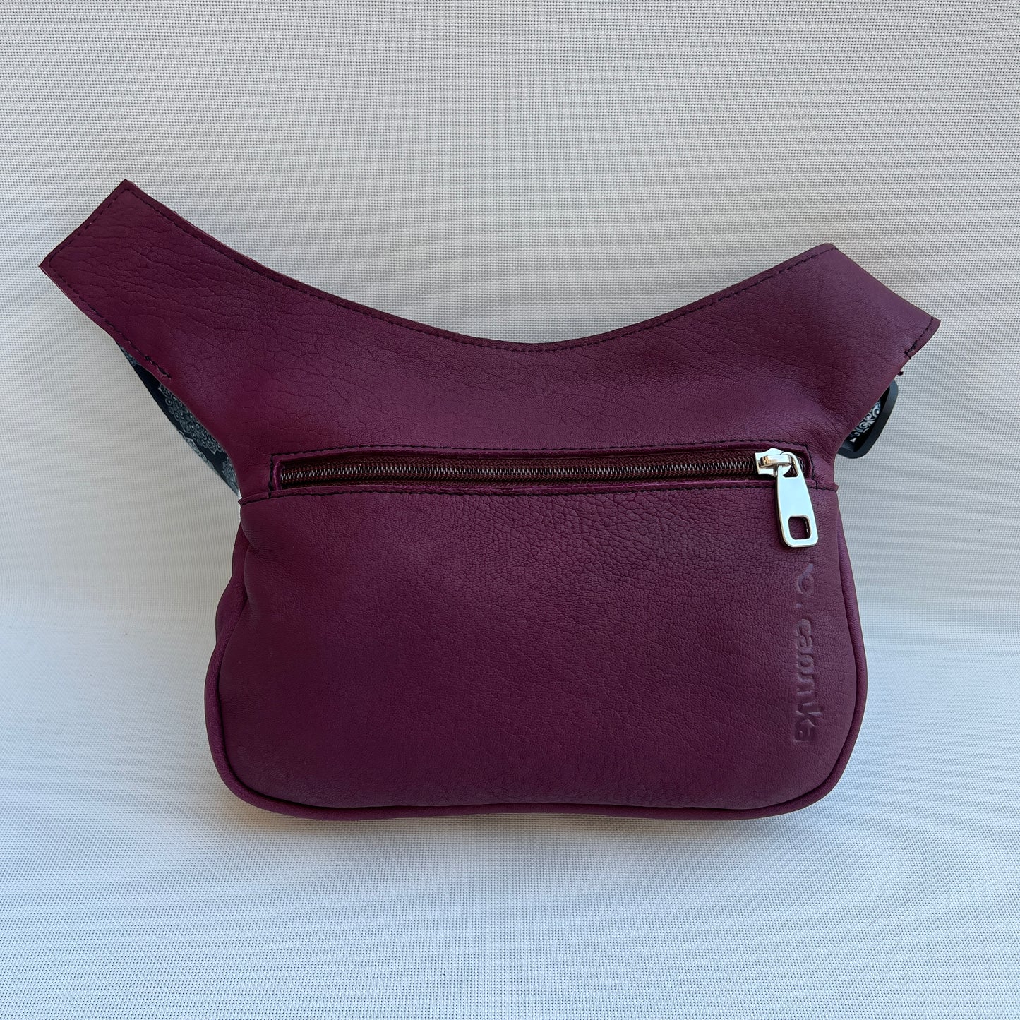 Special Bordeaux &amp; Mandalas BioCuir® natural leather Unique Piece No. 12673