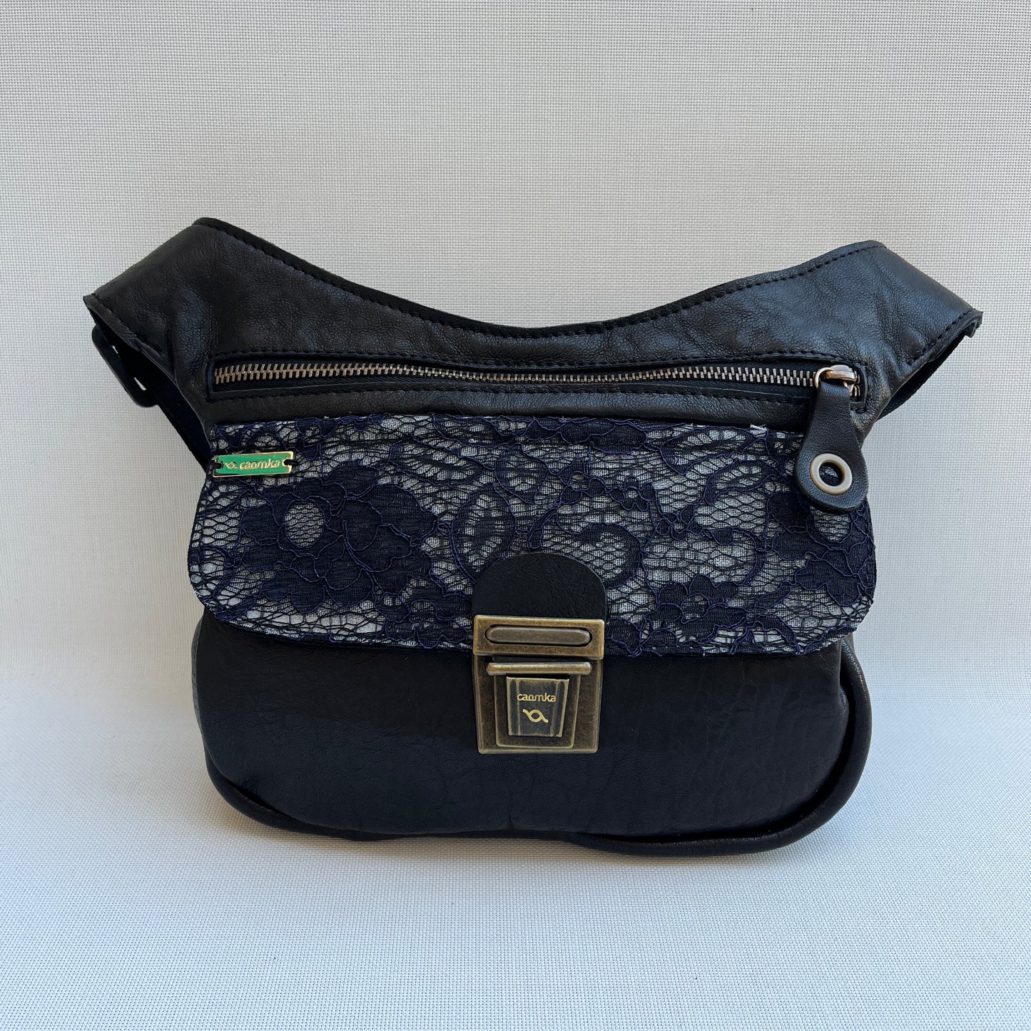Special Elegant Black Natural leather BioCuir® Exclusive Piece No. 12308