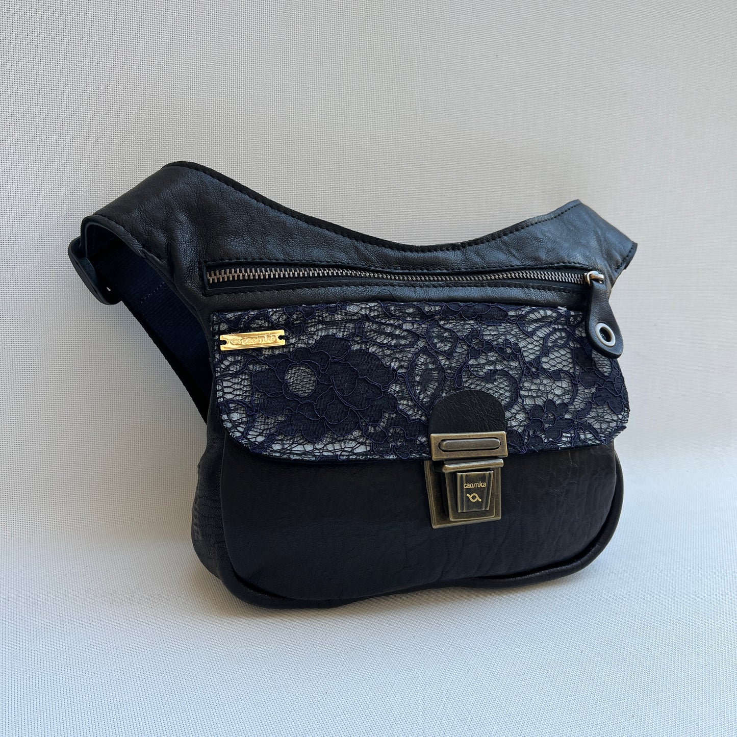 Special Elegant Black Natural leather BioCuir® Exclusive Piece No. 12308