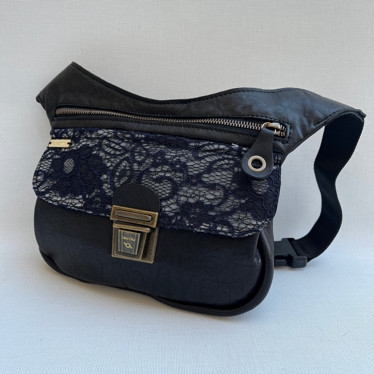 Special Elegant Black Natural leather BioCuir® Exclusive Piece No. 12308