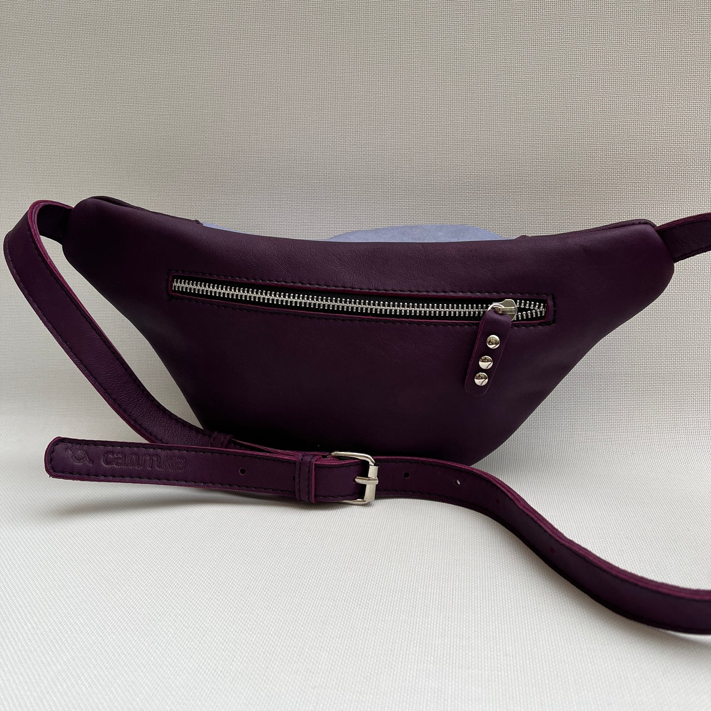 Retro Chic Dark Lilac and Light Lilac Natural BioCuir® Leather Exclusive Piece No. 11427