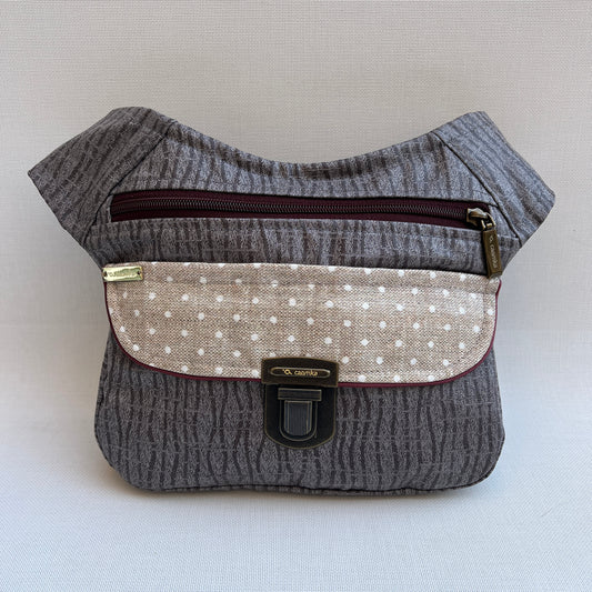 Special Elegant Gray & Dots + Bolsillo trasero · Impermeable · Pieza Única Núm. 13138