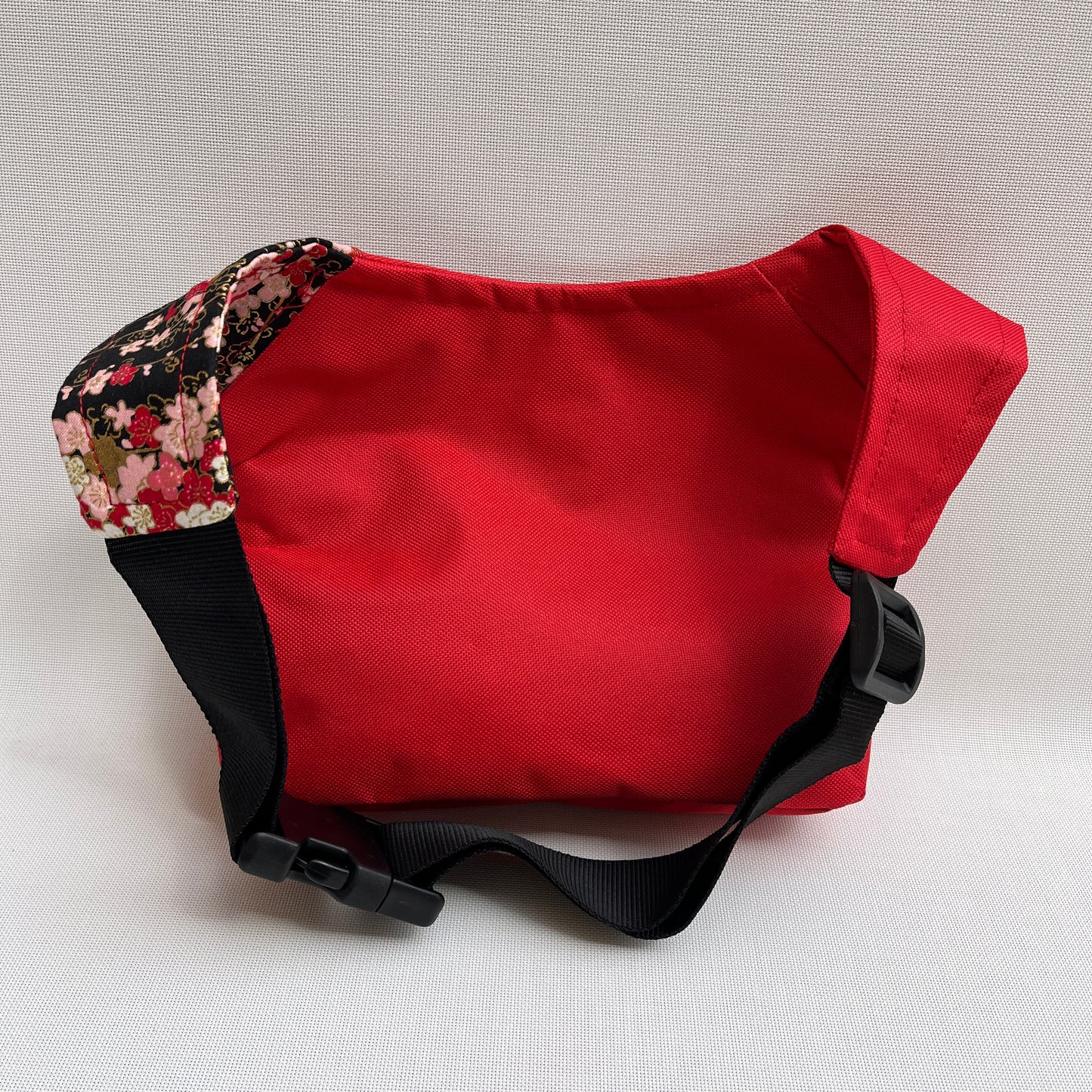 Special Red "Cordura" &amp; Japanese Flowers · Waterproof · Unique Piece No. 11448
