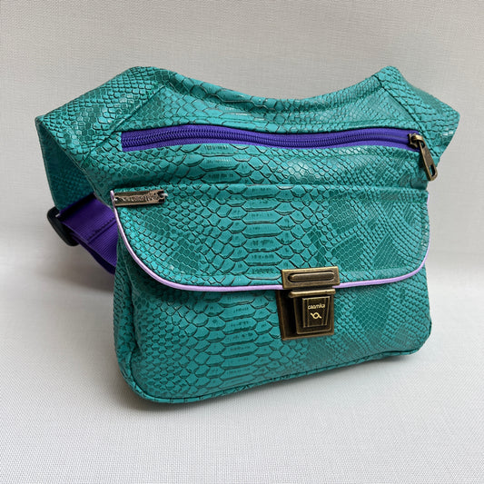 Special Turquoise Snake Vegan Leather Exclusive Piece No. 11580