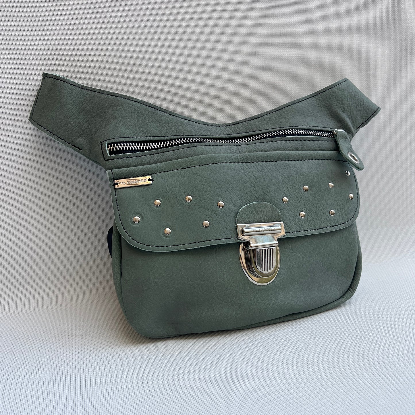 Premium "Turquoise Green" Natural BioCuir® Leather Exclusive Piece No. 13086