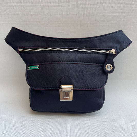 Mini Dark Purple &amp; Silver Natural BioCuir® Leather Exclusive Part No. 13085