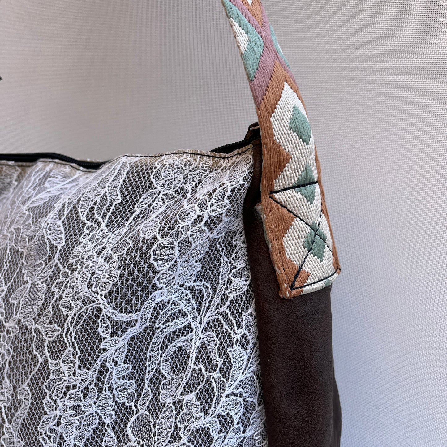 Caomka Tote Bag Special Edition BioCuir® Natural Leather Unique Piece 11463