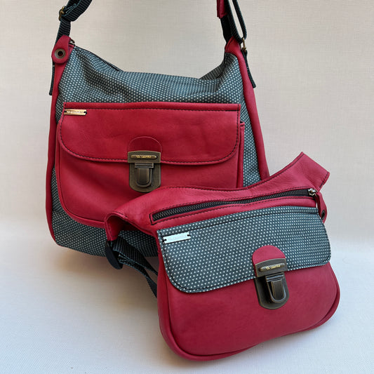 PACK Special Edition "Mother's Day" Fanny pack + ToteBag BioCuir® natural leather Unique Pieces 11470
