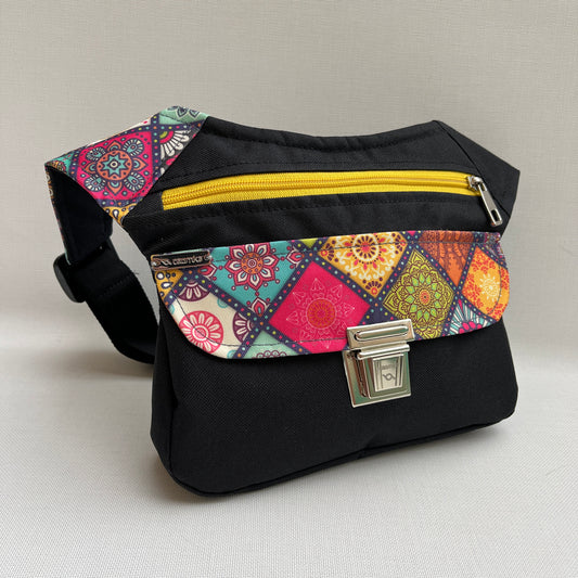 Special Black "Cordura" &amp; Mandalas · Waterproof · Unique Piece No. 12346