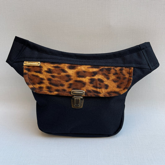 Mini Black "Cordura" &amp; Animal Print Unique Piece No. 11287
