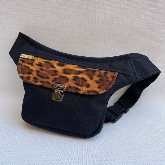 Mini Black "Cordura" &amp; Animal Print Unique Piece No. 11287