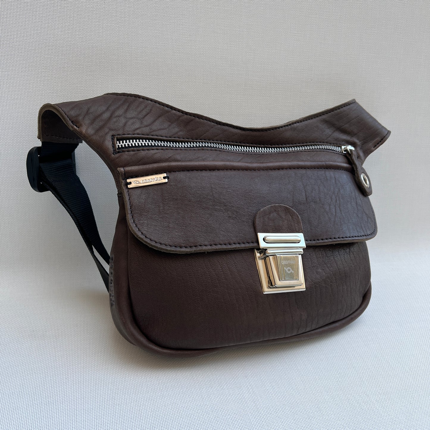 Classic Brown Dark Natural BioCuir® Leather Exclusive Piece No. 11504