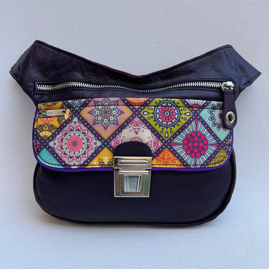 Special Dark Purple & Mandalas · Piel natural BioCuir® · Pieza Única Núm. 12358