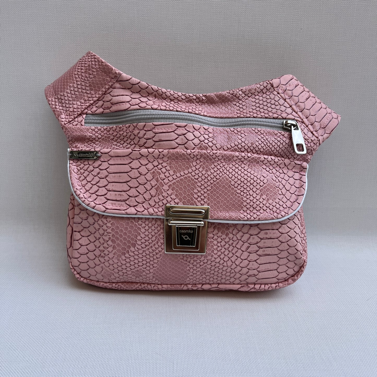 Special Pink Snake Vegan Leather Unique Piece No. 11536