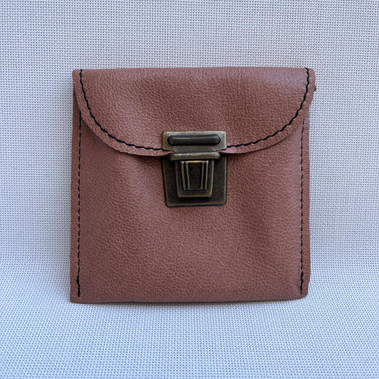 CAOMKA Coin Holder Natural BioCuir® Leather Unique Piece No. 12389
