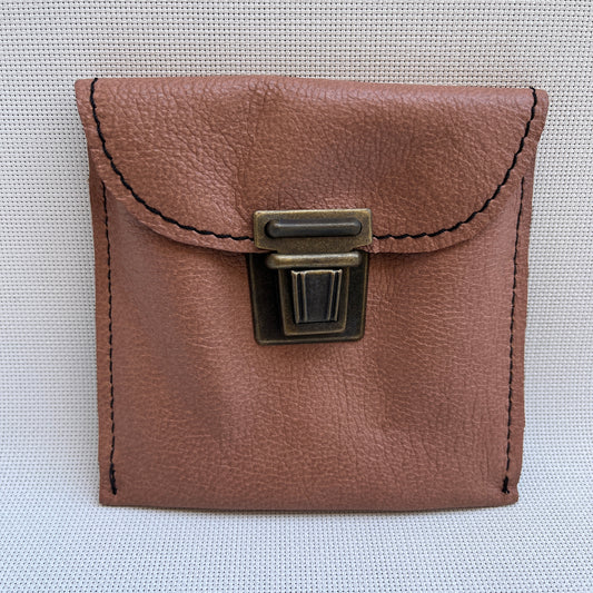 CAOMKA Coin Holder Natural BioCuir® Leather Exclusive Piece No. 12397
