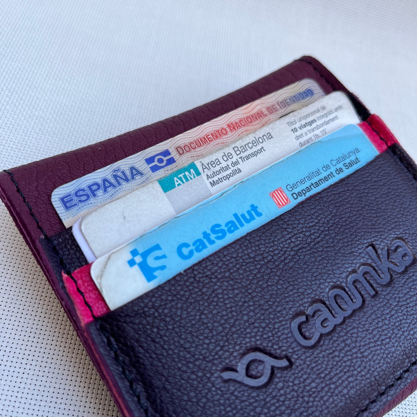 CAOMKA Coin Holder Natural BioCuir® Leather Exclusive Piece No. 12382