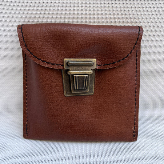 CAOMKA Coin Holder Natural BioCuir® Leather Unique Piece No. 12385
