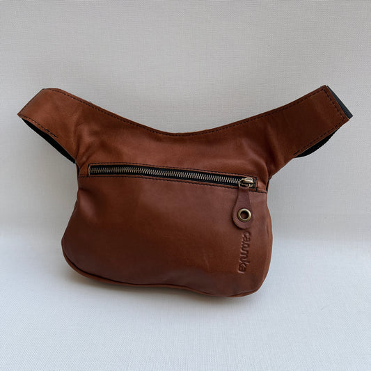 Premium Brown Circles &amp; Old Gold Natural BioCuir® Leather Exclusive Part No. 11554