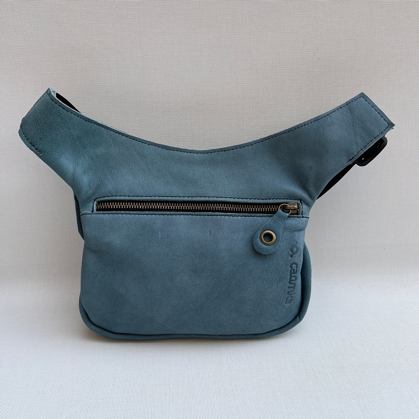 Premium Blue Circles &amp; Old Gold Natural BioCuir® Leather Exclusive Part No. 11555