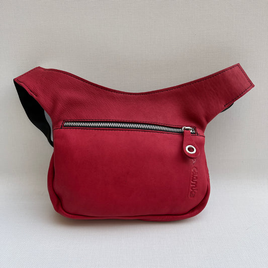 Premium Red Circles &amp; Silver Natural BioCuir® Leather Exclusive Part No. 11552