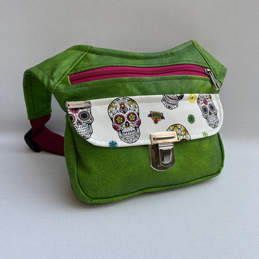 Special Green & Mexican Skulls · Piel Vegana · Pieza Única Núm. 11572