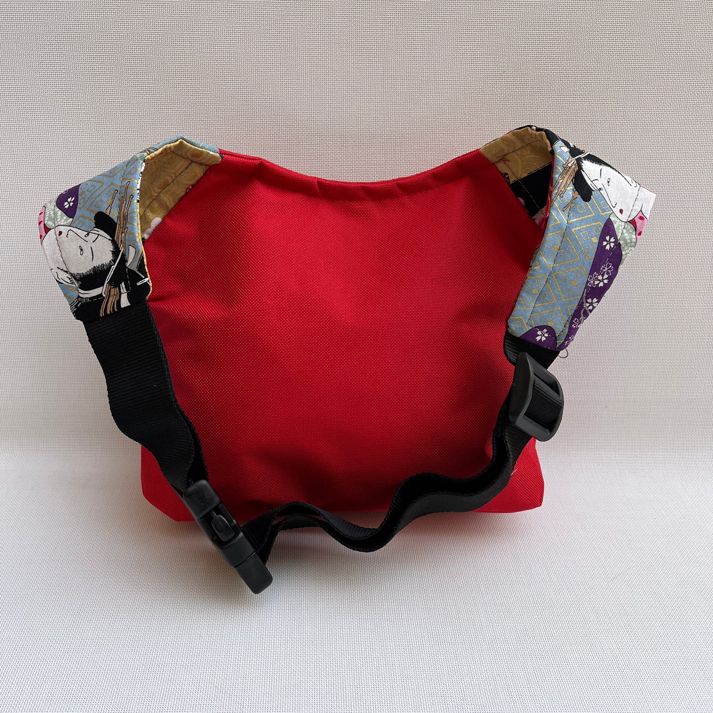 Special Red "Cordura" &amp; Japanese Flowers · Waterproof · Unique Piece No. 11571