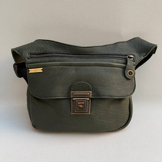 Classic Green &amp; Old Gold Natural BioCuir® Leather Exclusive Part No. 10739