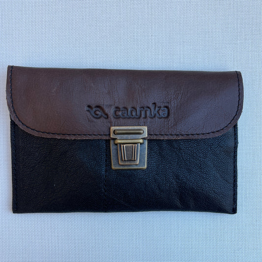 CAOMKA Flat Coin Purse Natural BioCuir® Leather Exclusive Piece No. 13190