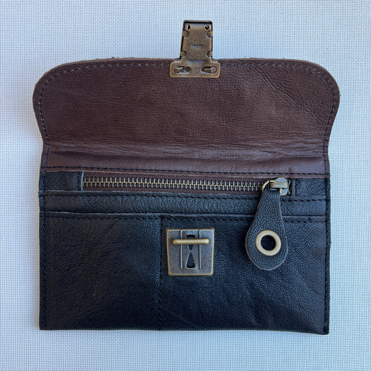 CAOMKA Flat Coin Purse Natural BioCuir® Leather Exclusive Piece No. 13190