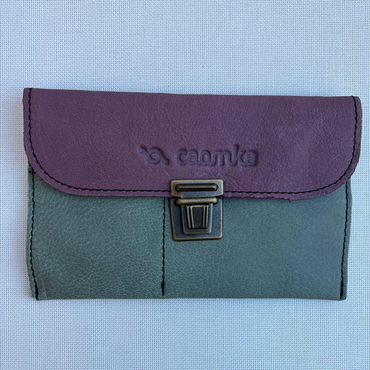 CAOMKA Flat Coin Purse Natural BioCuir® Leather Exclusive Piece No. 13189