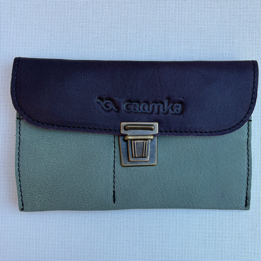 CAOMKA Flat Coin Purse Natural BioCuir® Leather Exclusive Piece No. 13188