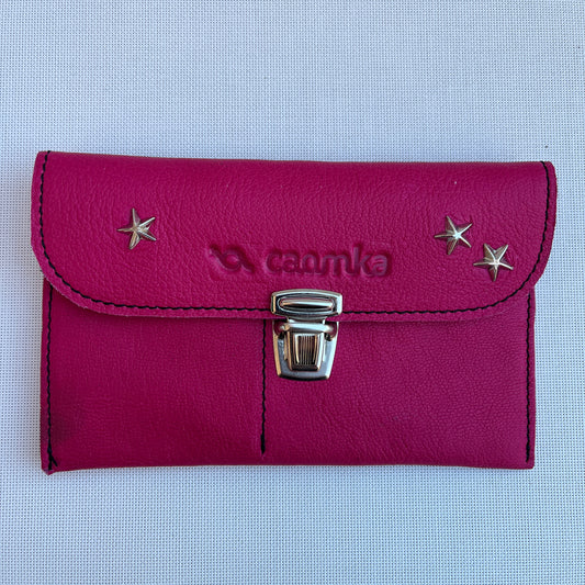 CAOMKA Premium Flat Coin Purse Natural BioCuir® Leather Exclusive Piece No. 13187