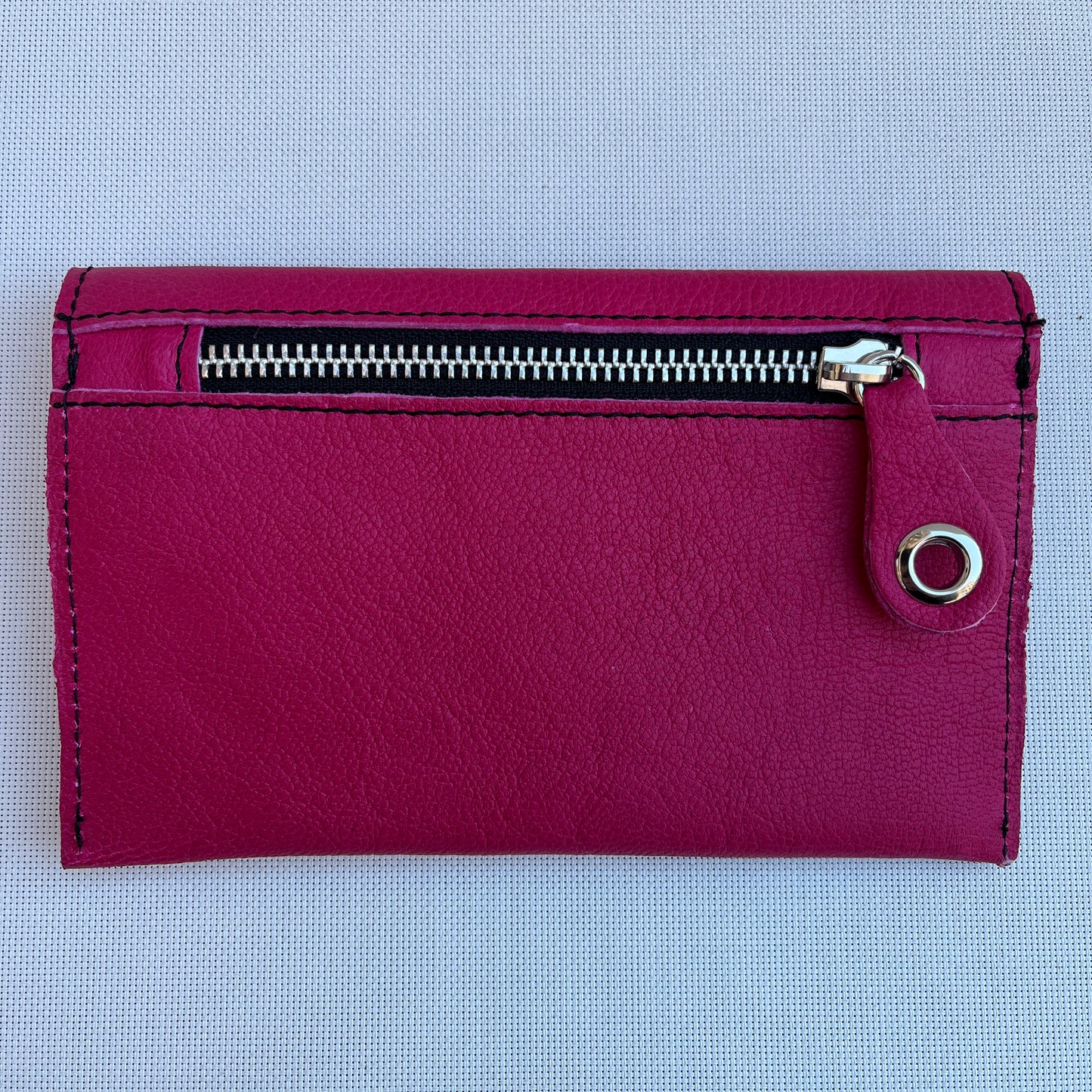 Monedero Plano Premium CAOMKA · Piel natural BioCuir® · Pieza Exclusiva Núm. 13187